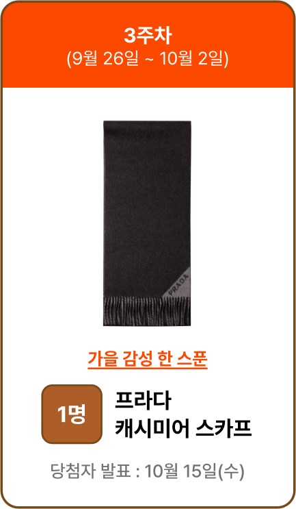 3주차 프라다 캐시미어 스카프