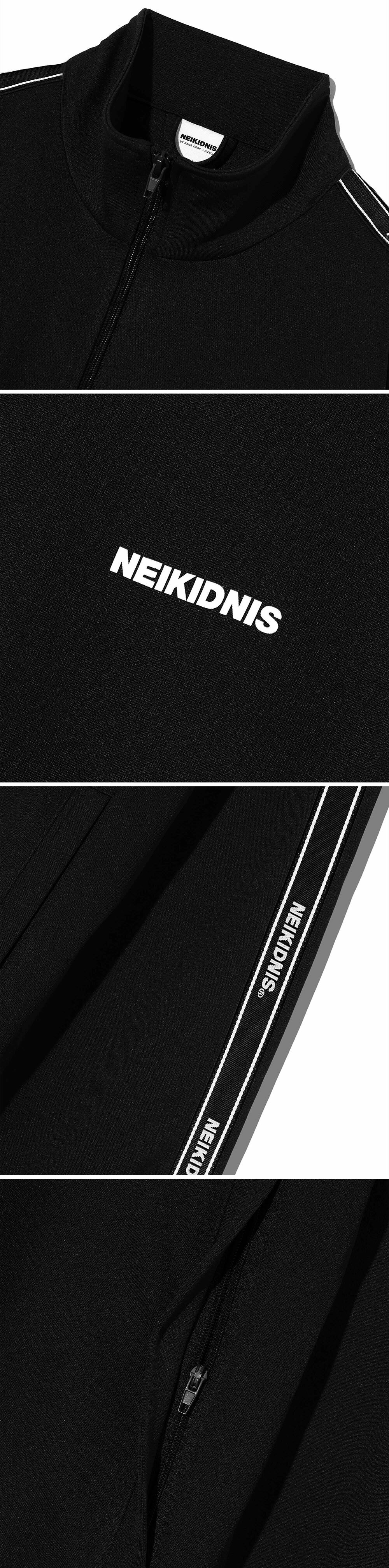 JACQUARD LINE TRACK ZIP UP / BLACK - 네이키드니스 - 패션