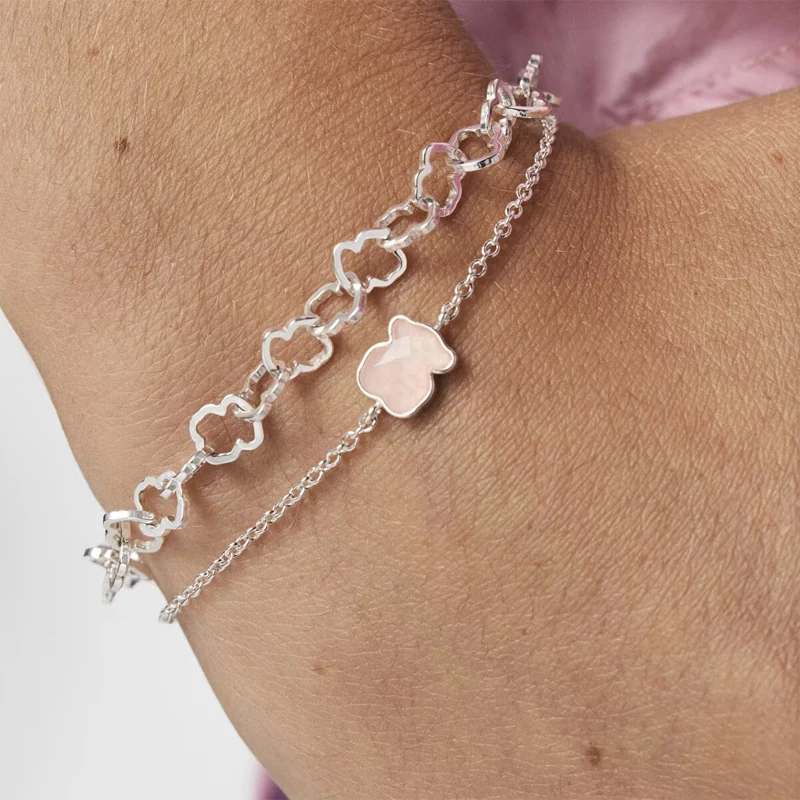 신세계인터넷면세점-토스-bracelet-Silver TOUS Color Bracelet with Quartz Bear motif