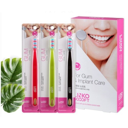 韩际新世界网上免税店-LINKO-DENTALCARE-Soft Toothbrush 牙刷- 牙龈护理 种植牙 Gift Set (6p)