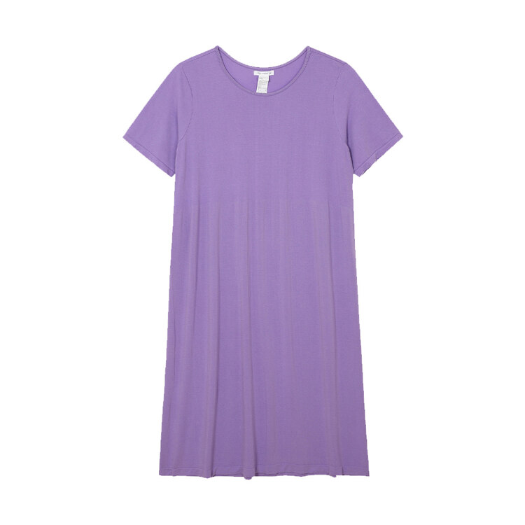 韩际新世界网上免税店-SEKANSKEEN-服饰-Modal Loose Fit Half-Sleeved Midi Dress_Light Purple