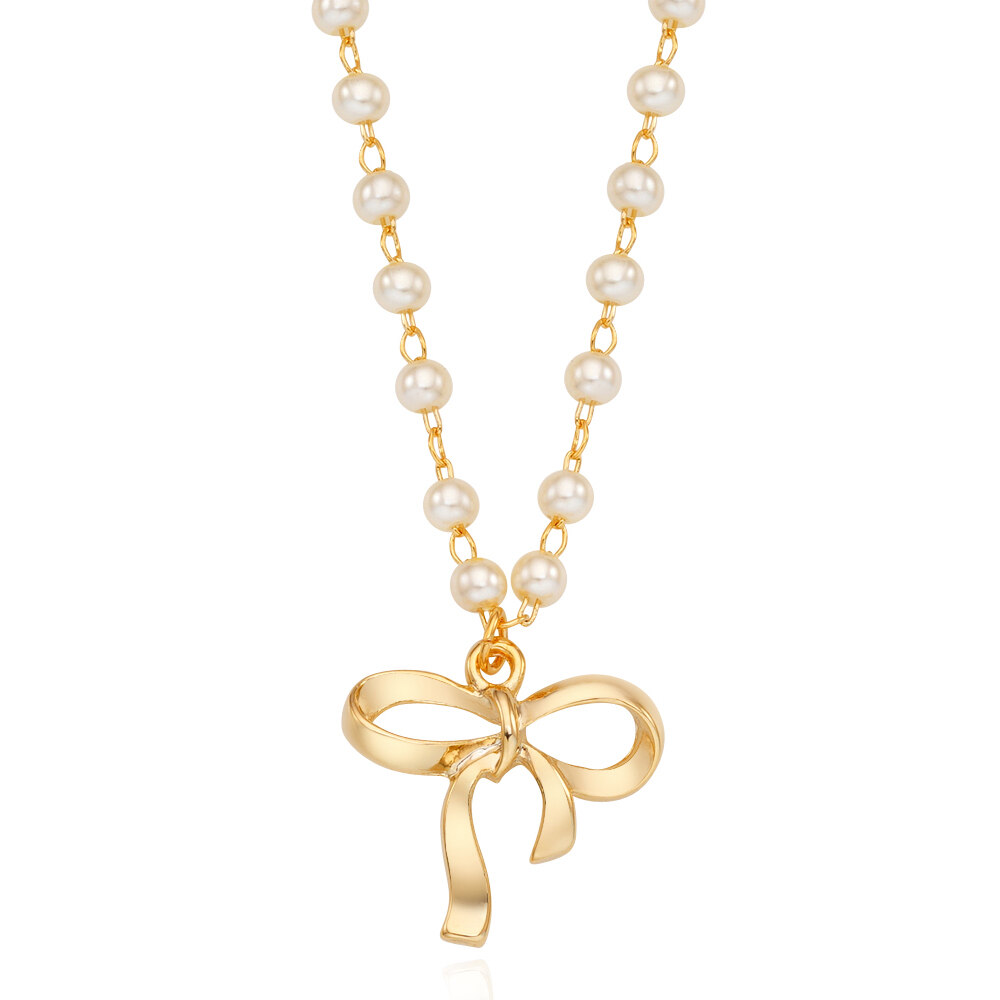 ■ENGBROX■ lissom ribbon pearl necklace EBNL24038 앵브록스 | lissom 리본 펄 목걸이