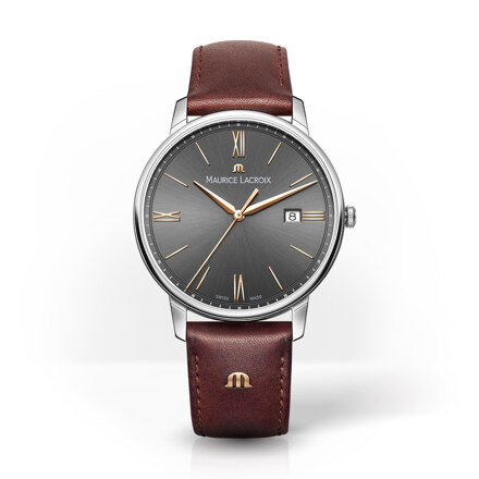 엘리오스 데이트 쿼츠 40mm 가죽밴드 EL1118-SS001-311-1