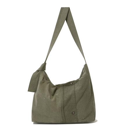MIL-TYPE KNOT WASHED SHOULDER BAG (OLIVE DRAB)