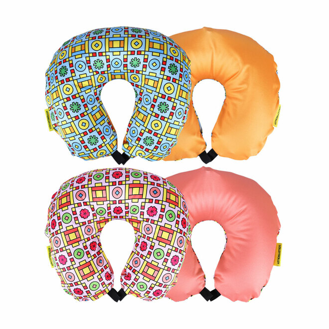 Twin color air neck pillow couple set