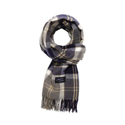 Plain Check Muffler / DUST NAVY 围巾