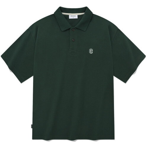 C LOGO PIQUE T-SHIRT_GREEN