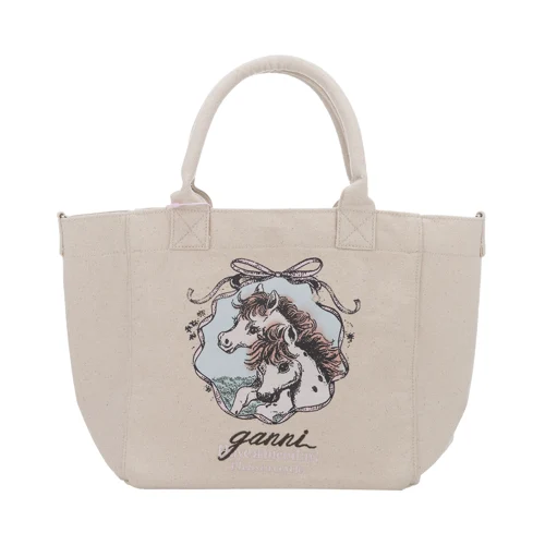 SMALL EASY SHOPPER QIXI HORSES PRINT