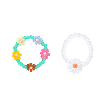 [조유리 착용] 플라워 비즈반지 SET(2pcs)