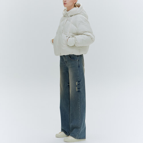 [하시] VINTAGE DARK WASH WIDE DENIM PANTS_INDIGO BLUE_M