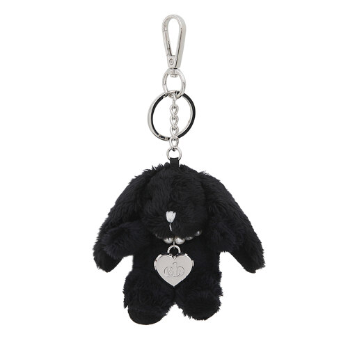 baby bunny heart key ring Black