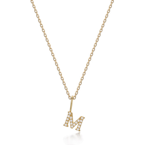 Initial Charm Necklace M