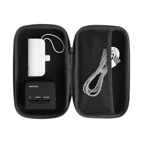 Travel charging set (multi plug adapter + auxiliary battery + cable)