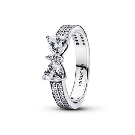 Sparkling Bow Double Row Ring 戒指