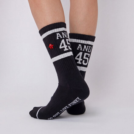 AND GOLF AND45 CREW SOCKS 中筒袜_黑色