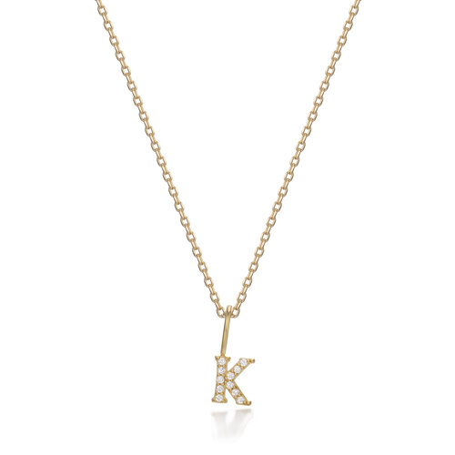 Initial Charm Necklace K