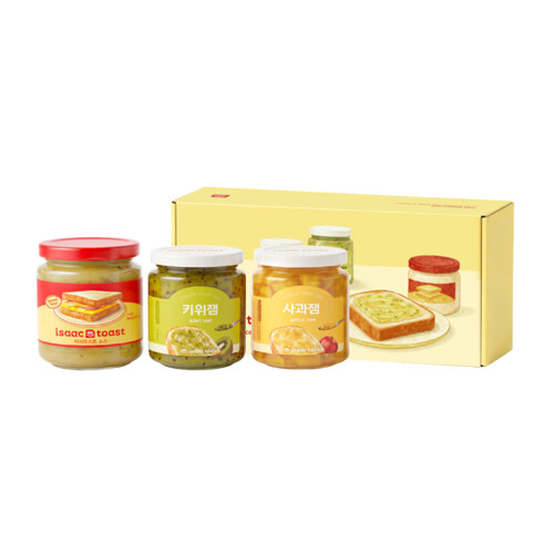 소스&과일잼 선물세트 3종 (소스 : 260g 사과잼 : 230g 키위잼 : 220g)