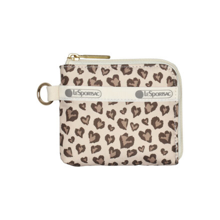 CLS SLIM WALLET LATTE HEART LEOPARD