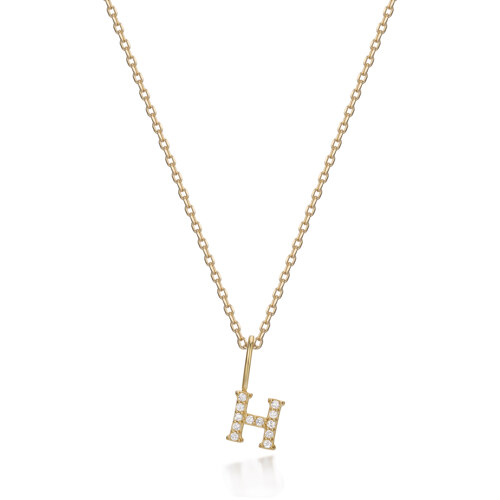 Initial Charm Necklace H
