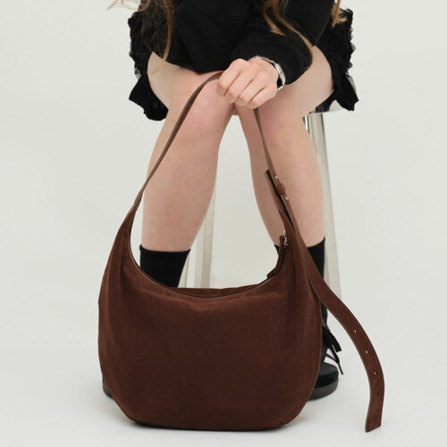 CLASSIC SUEDE HOBO BAG (MOJAVE BROWN)