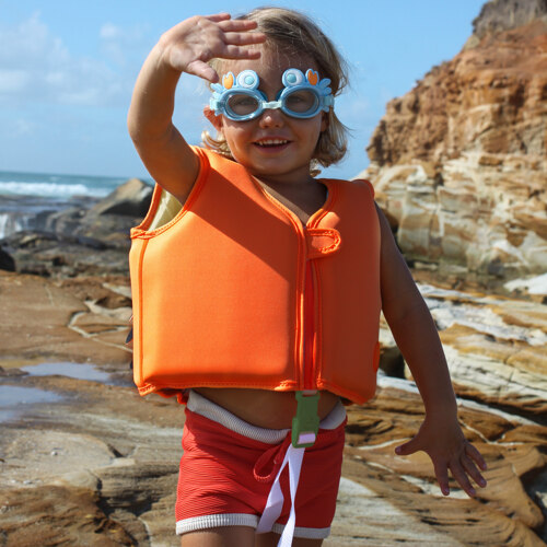 韩际新世界网上免税店-SUNNYLIFE-SWIMEQUIPMENT-Swim Vest 2-3 Sonny the Sea Creature Neon Orange