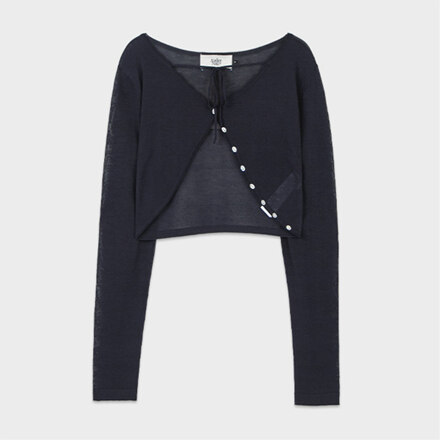(CD-2196)ONE BUTTON BOLERO CARDIGAN NV F