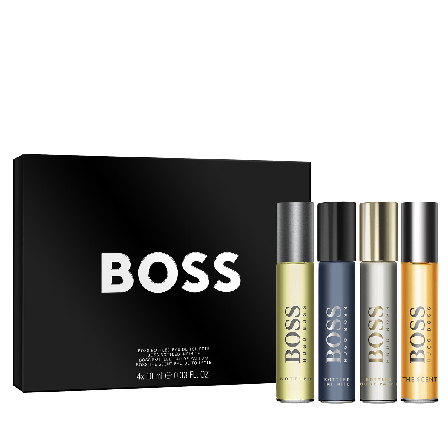 BOSS 香水10ml×4本セット BOSS 博斯男性四件組BOSS 博斯自信旅行裝香水噴霧禮盒｜Ever