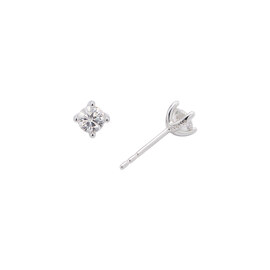 [925 silver] Deux.silver.231 / ecrin dew earring (4mm)