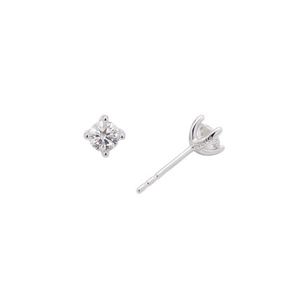 [925 silver] Deux.silver.231 / ecrin dew earring (4mm)