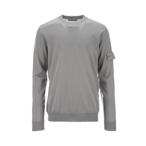 WOOL REGULAR-FIT CREWNECK JUMPER WITH RIBBED TRIMS