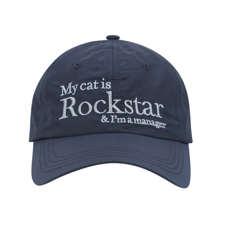 Rockstar cat Nylon cap NAVY OS