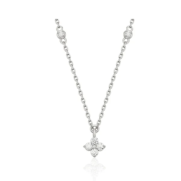 신세계인터넷면세점-이에르로르-necklace-에센스 실버(W) 모이사나이트 플라워 데인티 목걸이