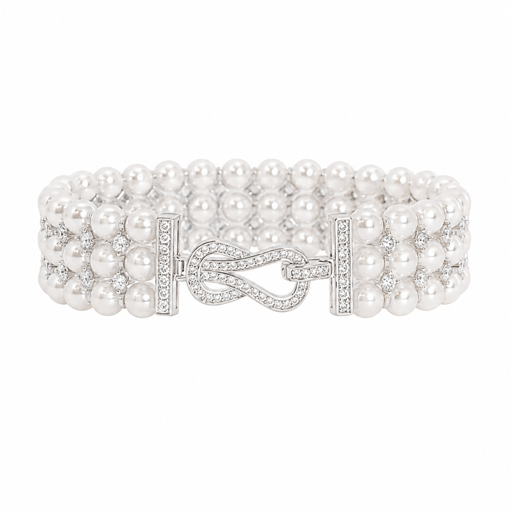 ARTDECO TENNIS PEARL 3줄 팔찌
