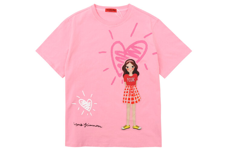 韩际新世界网上免税店-陆心媛-服饰-Heart drawing T-shirts F T恤