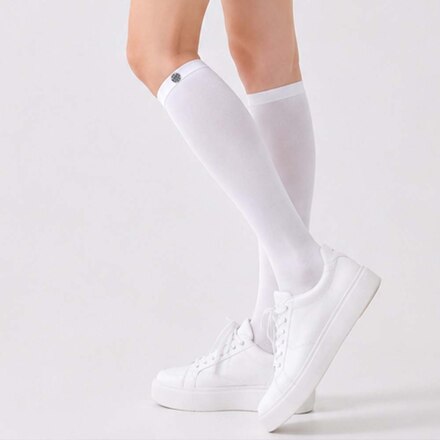 COOLING KNEE SOCKS_WHITE / 凉感长筒袜