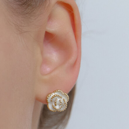 epoxy flower earring JE068_white