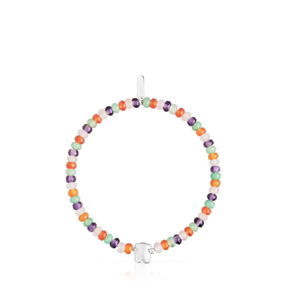 신세계인터넷면세점-토스-bracelet-TOUS Elastic Bracelet with gemstones and a silver bear motif Bold Motif