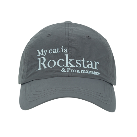 Rockstar cat Nylon cap CHARCOAL OS