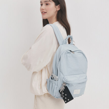 elin heart nylon backpack_blue