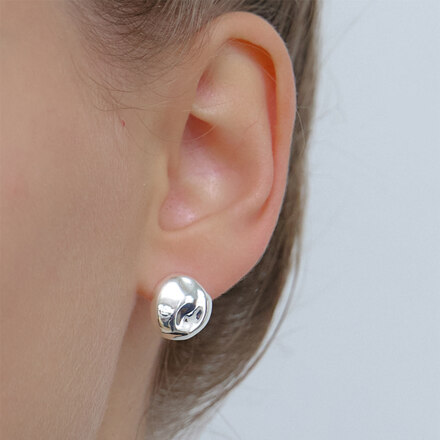 hammering circle earring JE069_silver