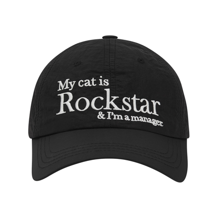 Rockstar cat Nylon cap BLACK OS