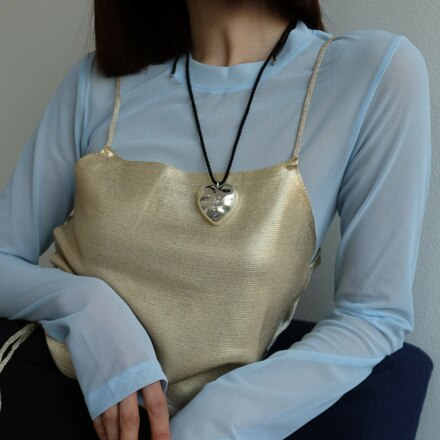 bumpy big love string necklace