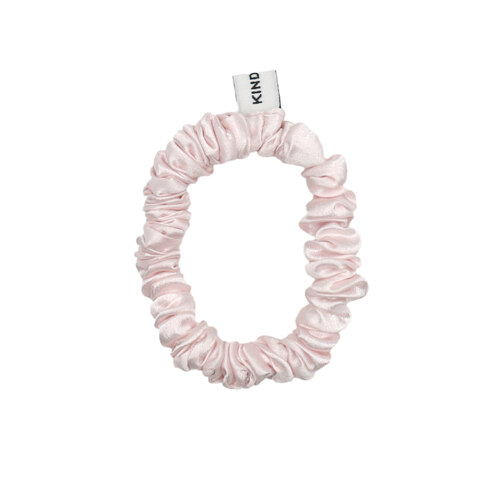 essential satin scrunch - baby pink