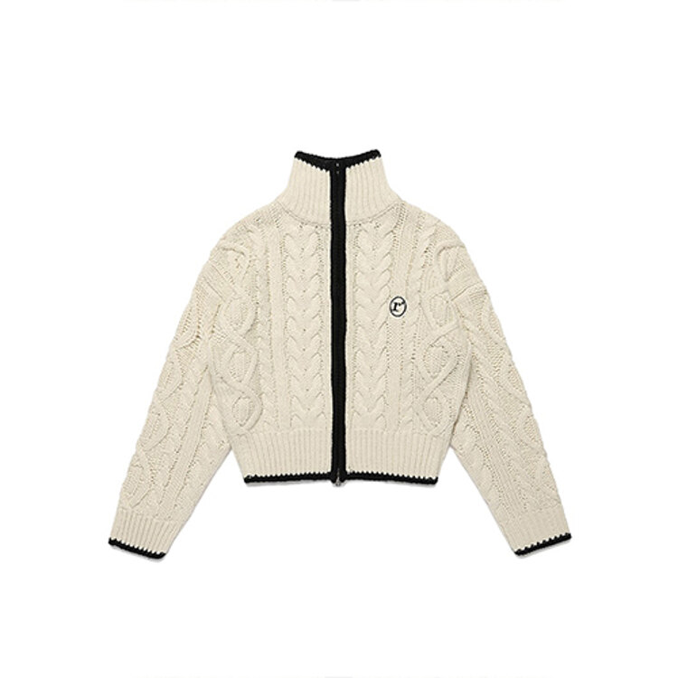 신세계인터넷면세점-로라로라--TWOWAY CABLE ZIPUP KNIT IVORY FREE