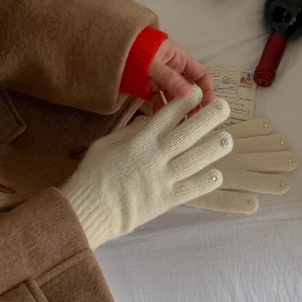 Moika Heart Wool Glove_ivory