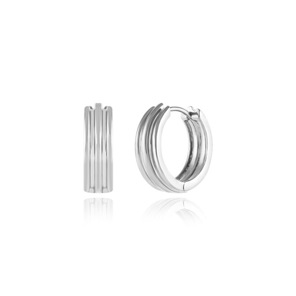 신세계인터넷면세점-쥬디앤폴-earring-#화이트골드/트리플 라인 후프 귀걸이