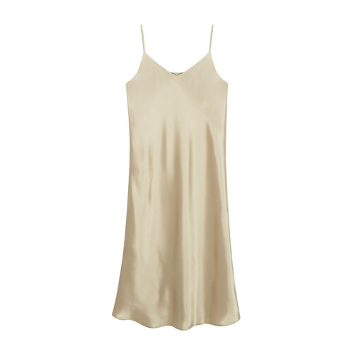 clay slip dress - beige