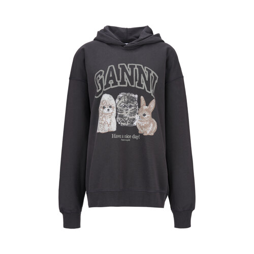 ISOLI OVERSIZE ANIMALS CROP HOODIE