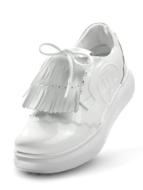韩际新世界网上免税店-UTAA GOLF-鞋-UB0GHF107_WH UTAA ENAMEL GOLF SNEAKERS WHITE