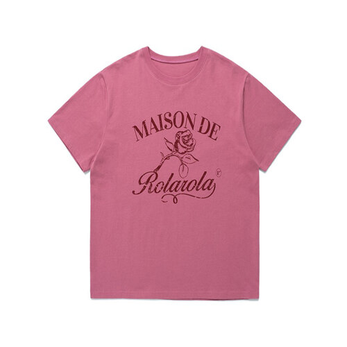 ROSE HALF T-SHIRT PINK